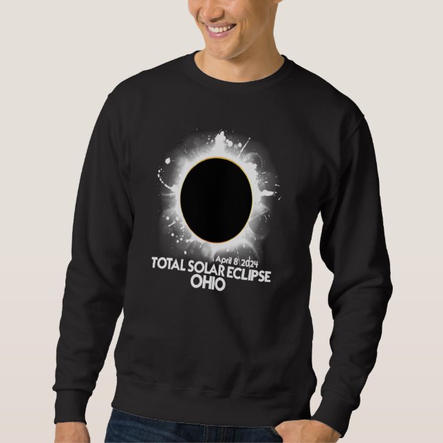 Total Solar Eclipse Ohio 2024 American Totality Sweatshirt (Front)