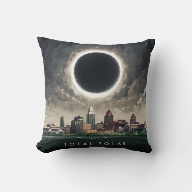 TOTAL SOLAR ECLIPSE OHIO APRIL CUSHION (Front)