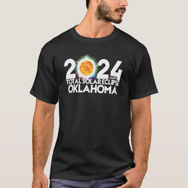 Total Solar Eclipse Oklahoma 2024 American Totalit T-Shirt (Front)
