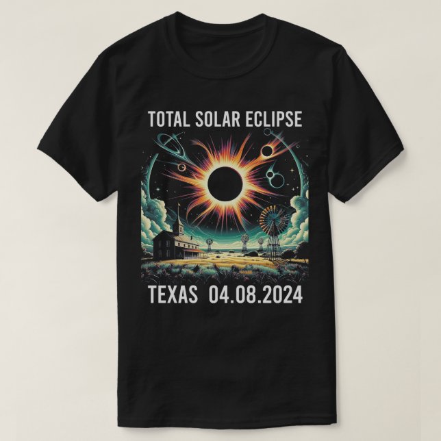 total solar eclipse on April 8th 2024 T-Shirt (Design Front)
