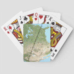 Total Solar Eclipse Path Map 2017 Playing Cards