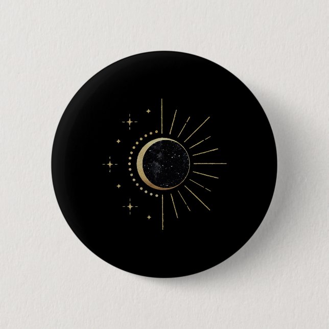 Total Solar Eclipse Path Of Totality  6 Cm Round Badge (Front)