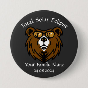 Total Solar Eclipse Personalise Sticker 7.5 Cm Round Badge