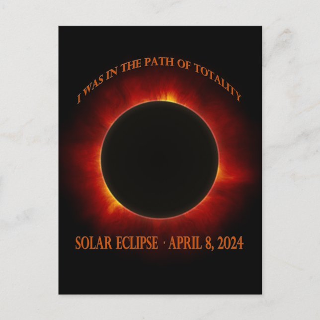 Total Solar Eclipse Personalised  Postcard (Front)