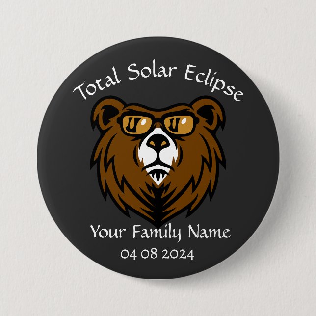 Total Solar Eclipse Personalize Sticker 7.5 Cm Round Badge (Front)