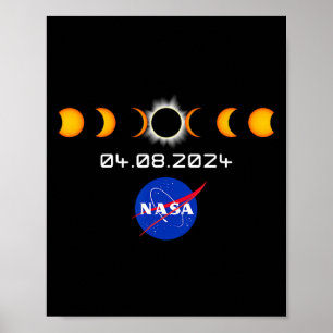 Total Solar Eclipse S 2024 April 8 Totality Poster