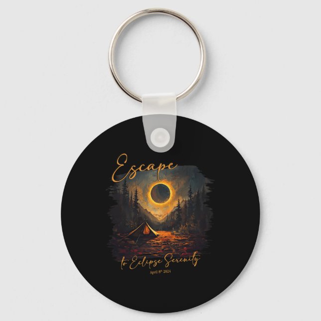 Total Solar Eclipse Shirt Escape To Eclipse Sereni Key Ring (Front)