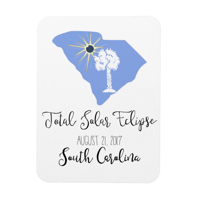 Total Solar Eclipse South Carolina Magnet (Vertical)