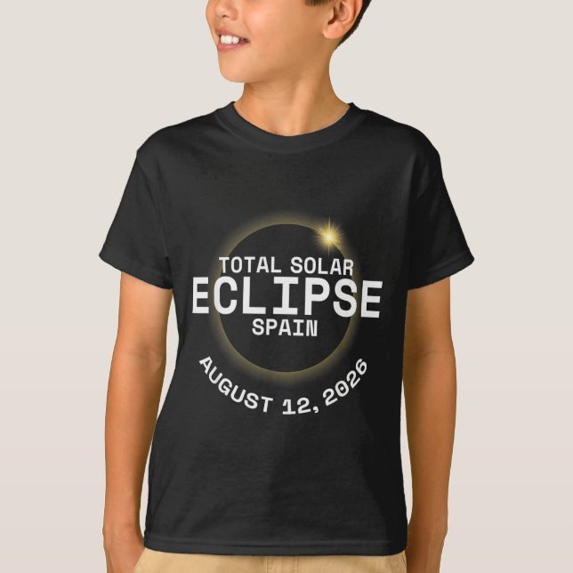 Total Solar Eclipse Spain 12th August 2026 T-Shirt (Front)