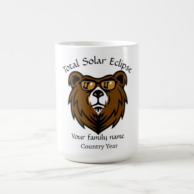 Total Solar Eclipse Spain 2026 custom Coffee Mug (Center)