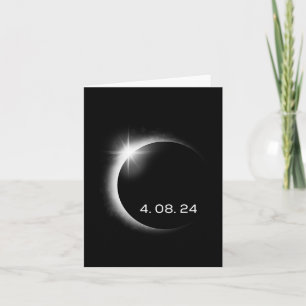 Total Solar Eclipse Spring April 8th 2024 America Card