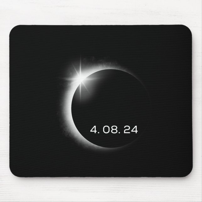 Total Solar Eclipse Spring April 8th 2024 America  Mouse Pad (Front)