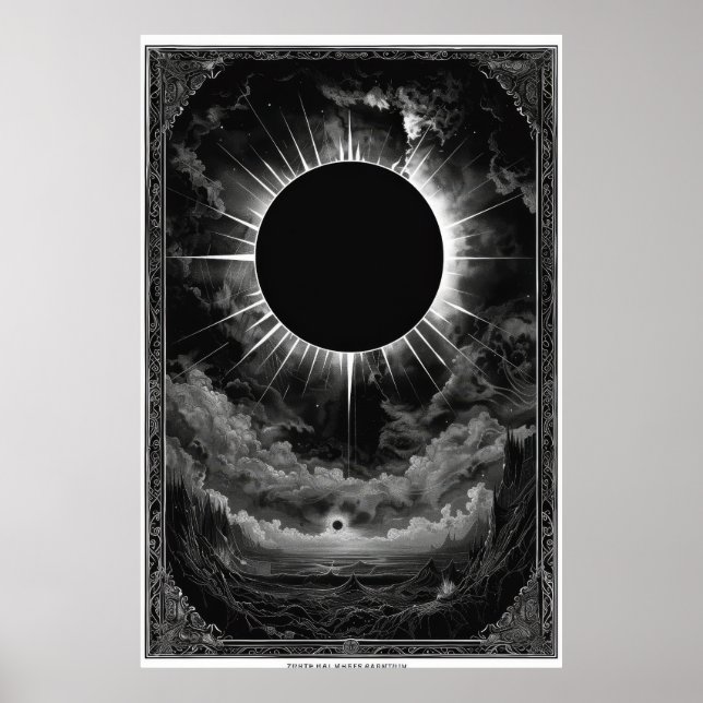 Total Solar Eclipse Tarot Card Poster (Front)