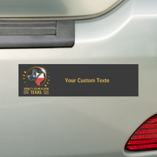 Total Solar Eclipse Texas American 2024 Bumper Sticker