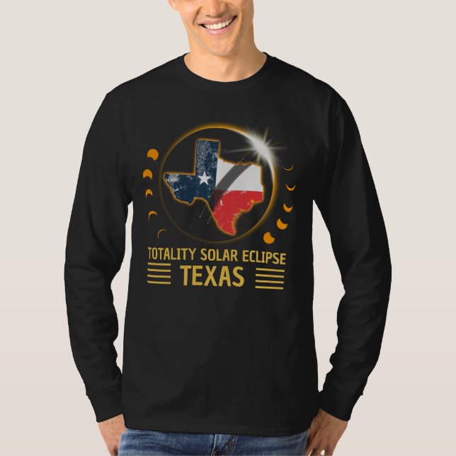 Total Solar Eclipse Texas American 2024 T-Shirt (Front)