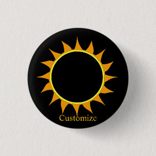 Total Solar Eclipse Thunder_Cove 3 Cm Round Badge