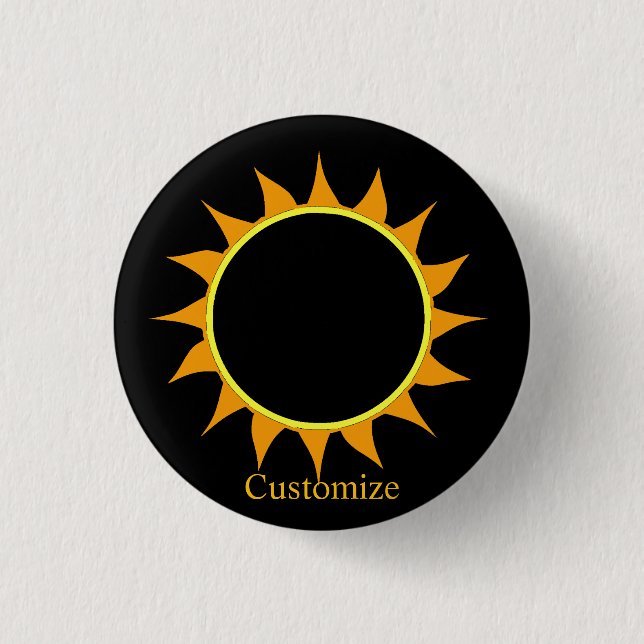 Total Solar Eclipse Thunder_Cove 3 Cm Round Badge (Front)
