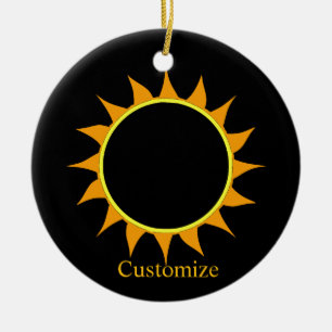 Total Solar Eclipse Thunder_Cove Ceramic Tree Decoration