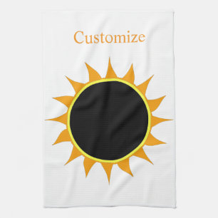 Total Solar Eclipse Thunder_Cove Tea Towel