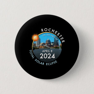 Total Solar Eclipse Totality Rochester New York 26 6 Cm Round Badge