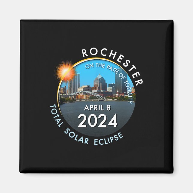 Total Solar Eclipse Totality Rochester New York 26 Magnet (Front)