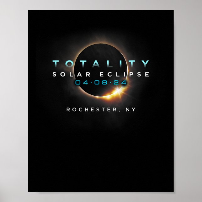 Total Solar Eclipse Totality Rochester New York  Poster (Front)