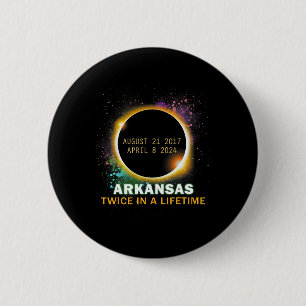 Total Solar Eclipse Twice In A Lifetime 2024  6 Cm Round Badge