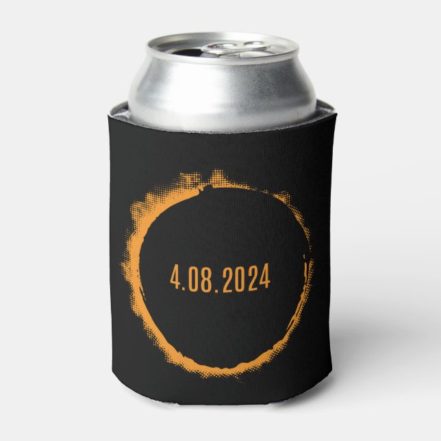 Total Solar Eclipse USA April 8, 2024 Can Cooler (Can Front)