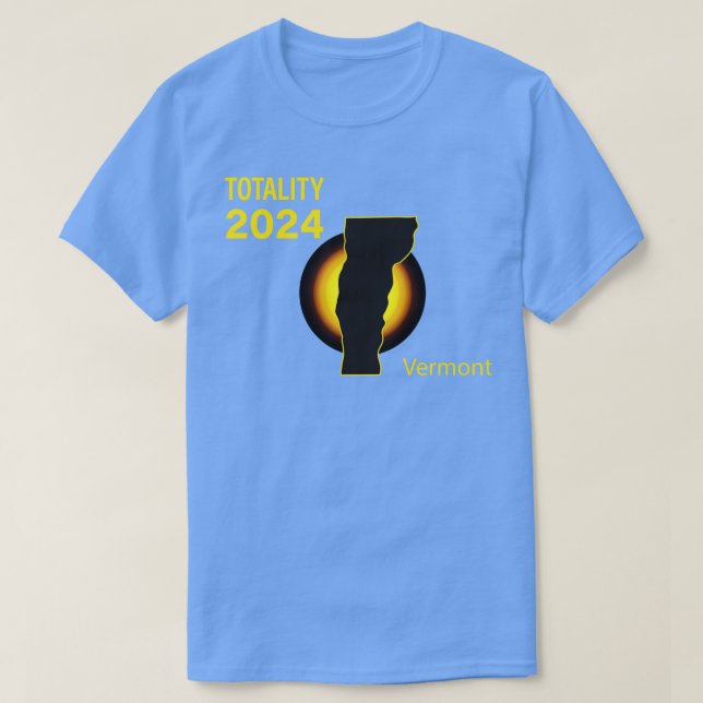 Total Solar Eclipse Vermont State 2024 T-Shirt (Design Front)