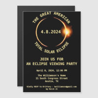 Total Solar Eclipse Viewing Party 4/8/2024 USA Inv