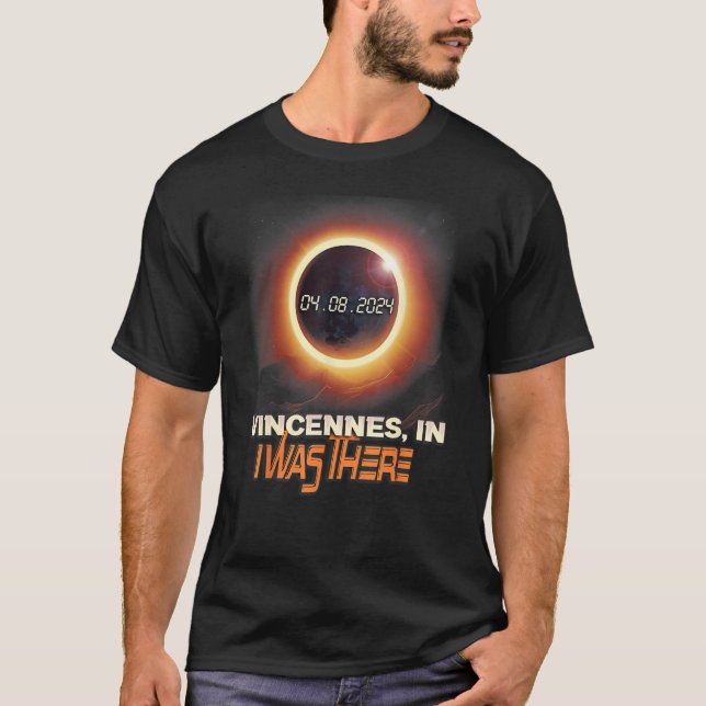 Total Solar Eclipse Vincennes Indiana IN T-Shirt (Front)