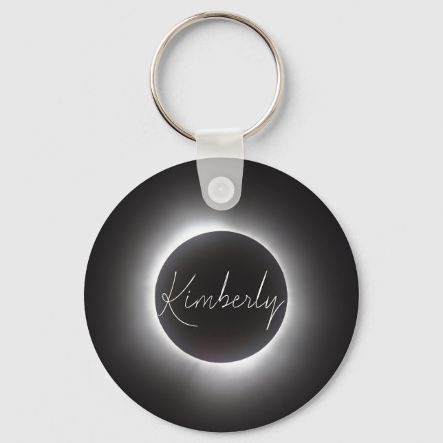 Total Solar Eclipse w/Name Key Ring (Front)