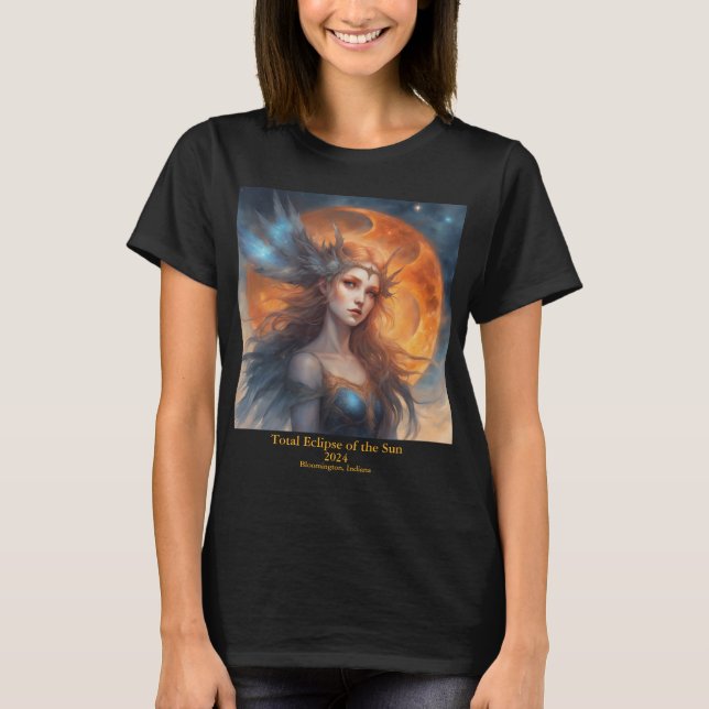 Total Solar Eclipse YOUR Text Name Sun Fairy T-Shirt (Front)