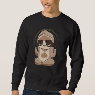 Total Zen Yoga Sloth Meditating Lotus Sweatshirt