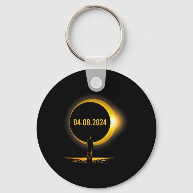 Totality 04 08 24 Funny Total Solar Eclipse 2024  Key Ring (Front)