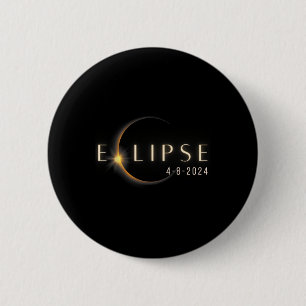Totality 04 08 24 Total Solar Eclipse 2024  6 Cm Round Badge