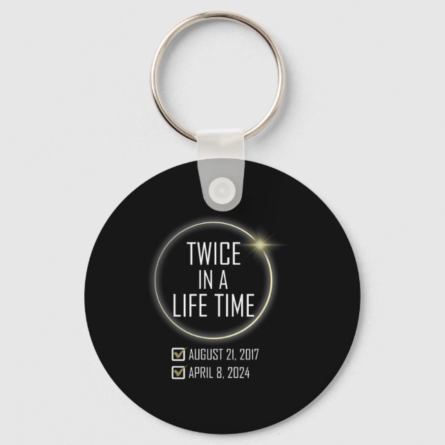 Totality 04 08 24 Total Solar Eclipse 2024 7  Key Ring (Front)