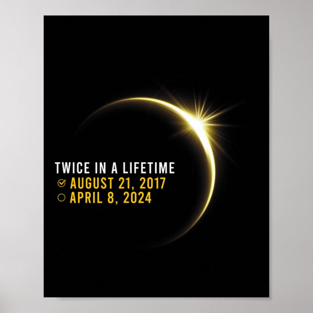 Totality 24 Twice In A Lifetime Total Solar Eclips Poster (Front)
