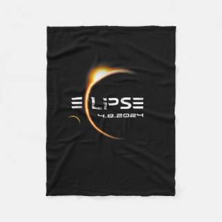 Totality 4.08.2024 Total Solar Eclipse 2024 Fleece Blanket