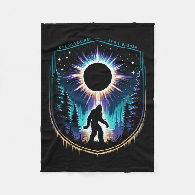 Totality April 8 2024 Total Solar Eclipse 5  Fleece Blanket (Front)