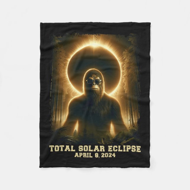 Totality April 8 2024 Total Solar Eclipse  Fleece Blanket (Front)