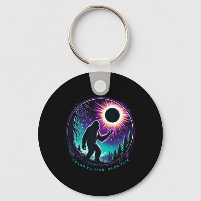 Totality April 8 2024 Total Solar Eclipse  Key Ring (Front)