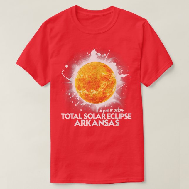 Totality Arkansas 2024 Total Solar Eclipse America T-Shirt (Design Front)