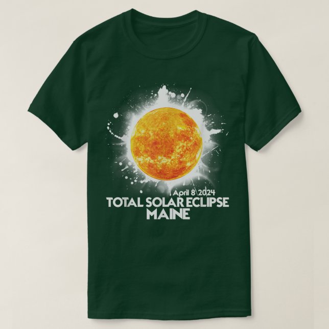 Totality MAINE 2024 Total Solar Eclipse T-Shirt (Design Front)