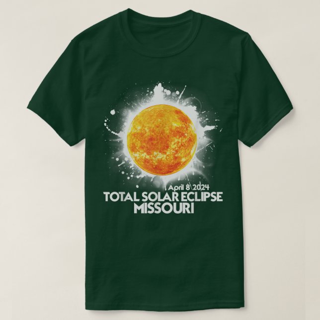 Totality Missouri 2024 Total Solar Eclipse America T-Shirt (Design Front)