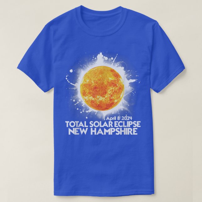 Totality New Hampshire 2024 Total Solar Eclipse Am T-Shirt (Design Front)