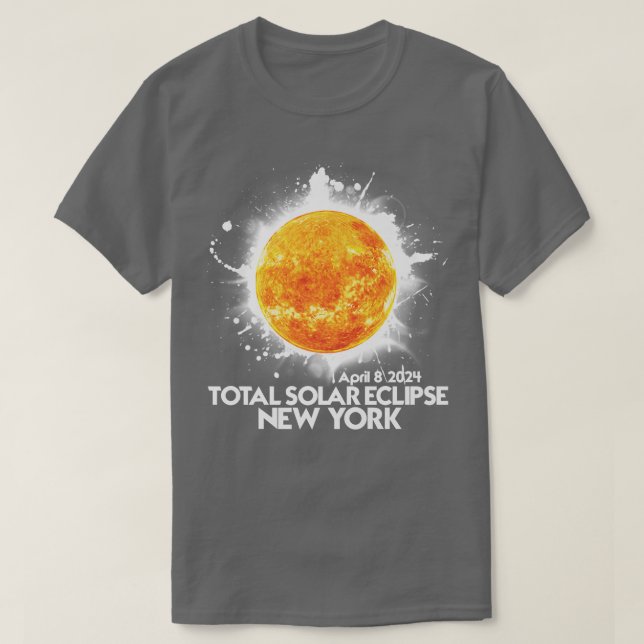 Totality New York 2024 Total Solar Eclipse America T-Shirt (Design Front)