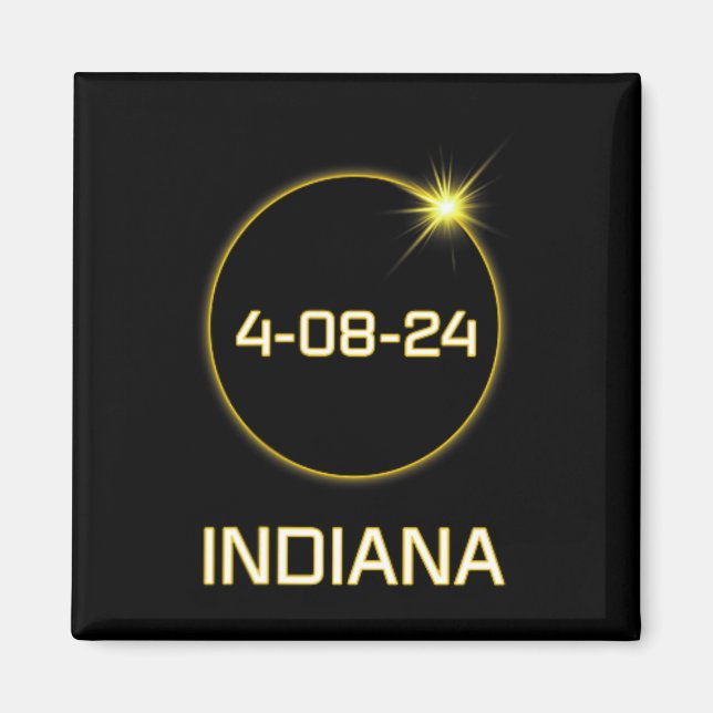 Totality Path 2024 Indiana Total Eclipse Pocket  Magnet (Front)