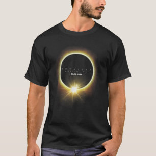 Totality Solar Eclipse 2024 04 08 24 Seen From Aus T-Shirt