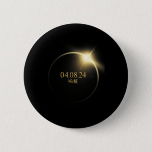 Totality Solar Eclipse 2024 4.08.24 Accessories 6 Cm Round Badge